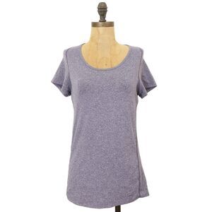 REI Co-Op Active T-Shirt Scoop Neck Stretch Top S Blue Heather Short Sleeve B17